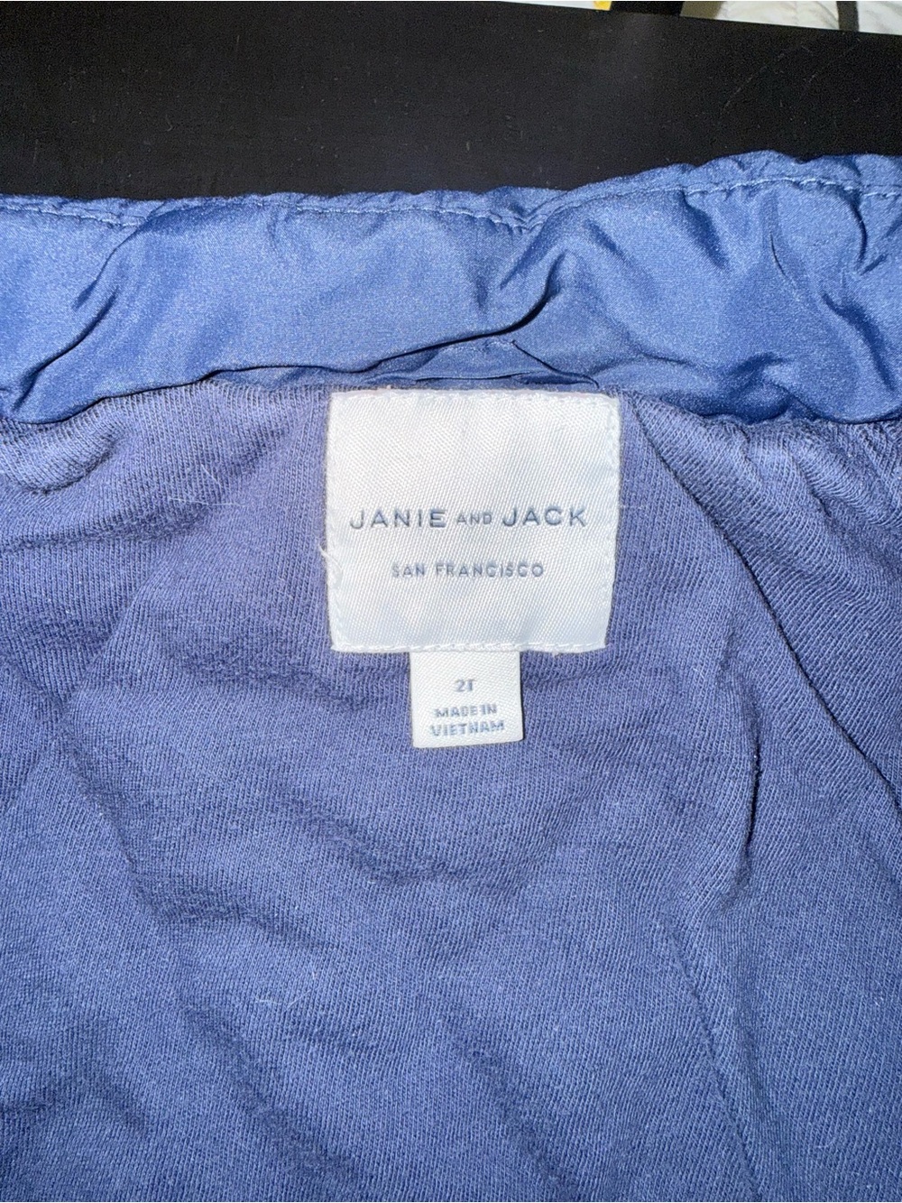 Janie and Jack Quilted Vest - Blue, Toddler Size 2T - Picture 4 of 4